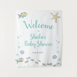 Onder de Zee Thema Welkom op de Baby Shower Wandkleed