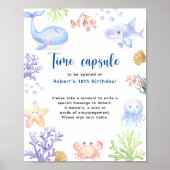 Onder de zee Tijdscapsule 1e verjaardag Poster (Voorkant)