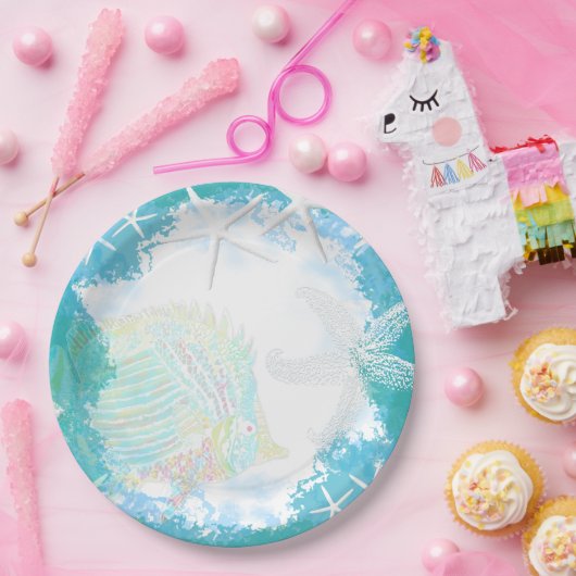Onder de zee Tropisch thema Papieren Bordje (Feest)