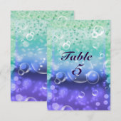 Onder de Zee Tropische Oceaan Sparkle Party Table Kaart (Voorkant / Achterkant)