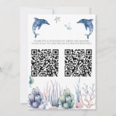 Onder de Zee Tweeling Baby Borrel 2 QR CODES Kaart (Achterkant)