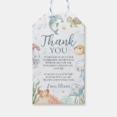 Onder de Zee Verjaardags Favor Tag Cadeaulabel (Voorkant)