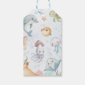 Onder de Zee Verjaardags Favor Tag Cadeaulabel (Achterkant)