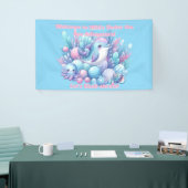 Onder de Zee Verjaardagsbanner Bewerkbaar Spandoek (Beurs)