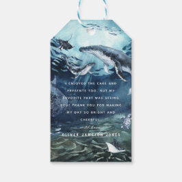 Onder de Zee | Verjaardagsfeest Dank Je Ocean Cadeaulabel