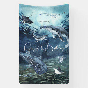 Onder de Zee Verjaardagsfeest Oceaan Welkom Spandoek