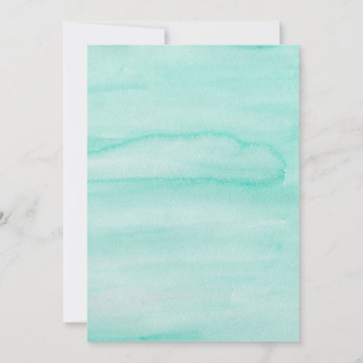 Onder de Zee verjaardagsfeestuitnodiging Kaart (Achterkant)