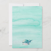 Onder de Zee verjaardagsfeestuitnodiging Kaart (Achterkant)