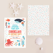 Onder de Zee verjaardagsuitnodiging Kaart