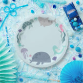 Onder de Zee verjaardagsuitnodiging Papieren Bordje (Feest)
