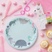 Onder de Zee verjaardagsuitnodiging Papieren Bordje (Feest)