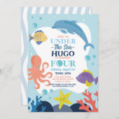 Onder De Zee Vier Oceaan Dolfijn Octopus 4e Kaart (Voorkant / Achterkant)