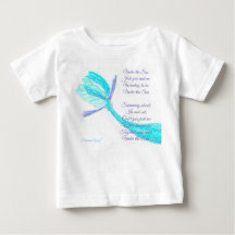 Onder de Zee visstaart T-shirt met gedicht