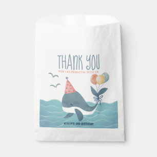 Onder de Zee walvis Birthday Dank u wel Bedankzakje