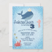 Onder de Zee walvis met kroon Kaart (Voorkant)