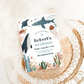 Onder de Zee Walvis Schildpad Haai 1e Verjaardag Kaart