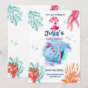 Onder de Zee walvis, zijn zeedieren jarig Kaart