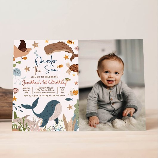 Onder de Zee Walvishaai Zee Leven 1e Verjaardag Kaart