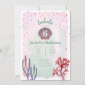 Onder de Zee Waterverf Confetti Coral Birthday Kaart (Voorkant)