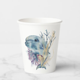 Onder de Zee Waterverf Dolphin Ocean Marine Life Papieren Bekers
