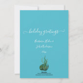 Onder de Zee Waterverf Festive Best Wishes Feestdagenkaart (Achterkant)