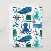 Onder de Zee Waterverf Kinder Octopus Birthday (Achterkant)