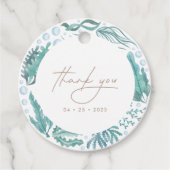 Onder de Zee Waterverf Nautical Hartelijk dank Bedankjes Labels (Voorkant)