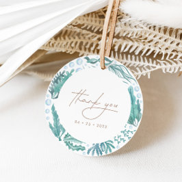 Onder de Zee Waterverf Nautical Hartelijk dank Bedankjes Labels