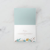 Onder de Zee Waterverf Nautical Hartelijk dank Bedankkaart (Binnen)