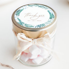 Onder de Zee Waterverf Nautical Hartelijk dank Ronde Sticker