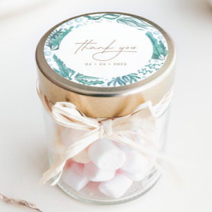 Onder de Zee Waterverf Nautical Hartelijk dank Ronde Sticker