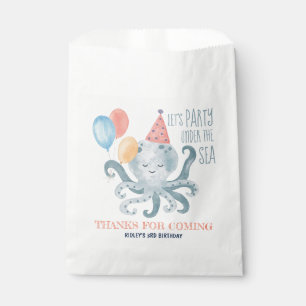 Onder de Zee Waterverf Octopus Birthday Bedankzakje