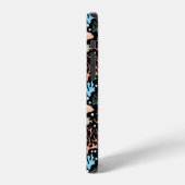 Onder de Zee Waterverf Pattern Dark iPhone Hoesje (Linkerkant)