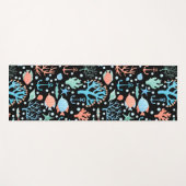 Onder de Zee Waterverf Pattern Dark Yogamat (Voorkant (horizontaal))