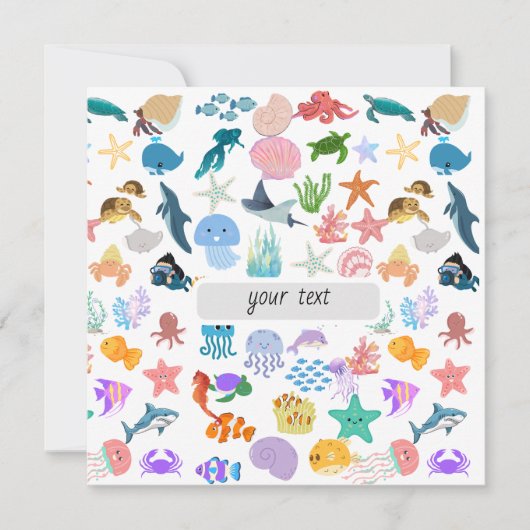 Onder de Zee, Waterverf Print, Decor Fijn (Voorkant)