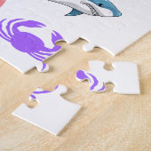 Onder de Zee, Waterverf Print, Decor Fijn Legpuzzel (Zijkant)