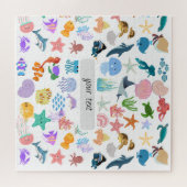 Onder de Zee, Waterverf Print, Decor Fijn Legpuzzel (Horizontaal)