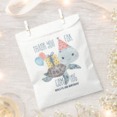 Onder de Zee Waterverf schildpad op zaterdag bedan Bedankzakje (Geknipt)