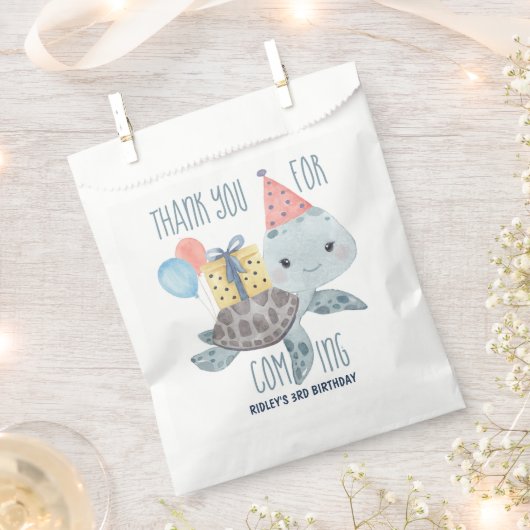 Onder de Zee Waterverf schildpad op zaterdag bedan Bedankzakje (Geknipt)