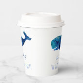 Onder de Zee Waterverf walvis Papieren Bekers (Links)