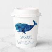 Onder de Zee Waterverf walvis Papieren Bekers (Achterkant)