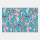 Onder de Zee Waterverf zeepaardstaarten Inpakpapier Vel (Voorkant 2)