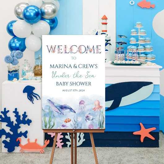 Onder de Zee Welkom Bord Poster Board