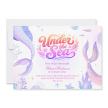 Onder de Zee Zeemeermin 1e verjaardag meisje