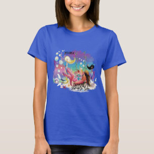 Onder De Zee Zeemeermin Oceaan Paars Turquoise T-shirt