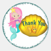 Onder de Zee Zeemeerminnende partij Ronde Sticker (Voorkant)