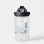 Onder de Zee Zoete Zeemeermin Gepersonaliseerd Waterfles (Voorkant)