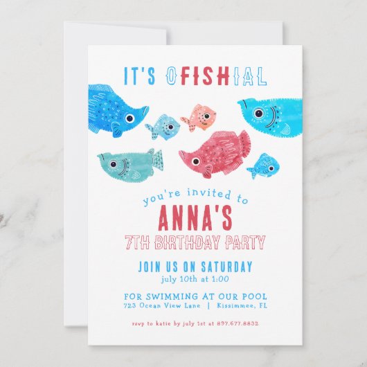 Onder de Zee zomerdag Kaart (Voorkant)