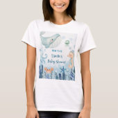 Onder de zee zwangerschapsfeest t-shirt (Voorkant)
