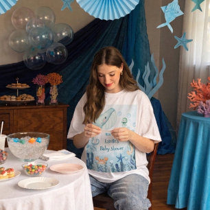 Onder de zee zwangerschapsfeest t-shirt